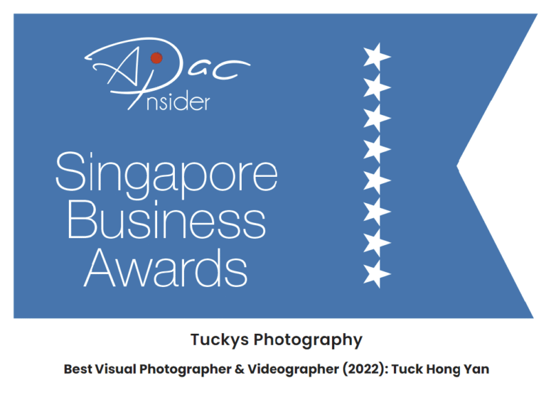 APAC Insider Singapore Business Awards winner: Tuckys Photography, Best Visual Photographer & Videographer 2022